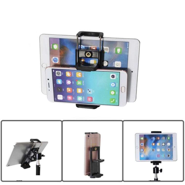 Supporto universale 2 in 1 per tablet e telefono, adattatore per treppiede Supporto universale 2 in 1 per tablet e telefono, adattatore per treppiede